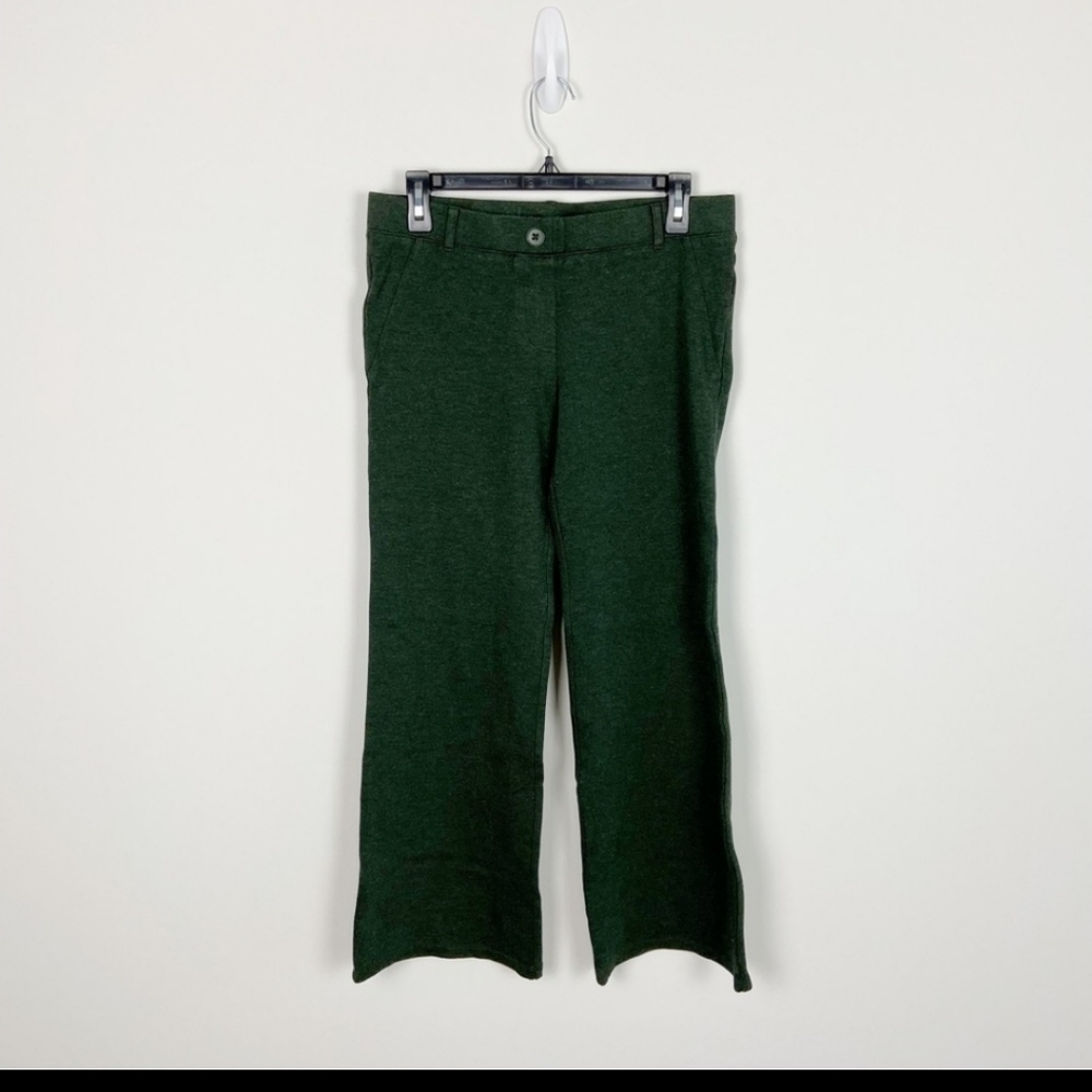 Betabrand Boot Cut Dress Yoga Pants Heathered Sage Green